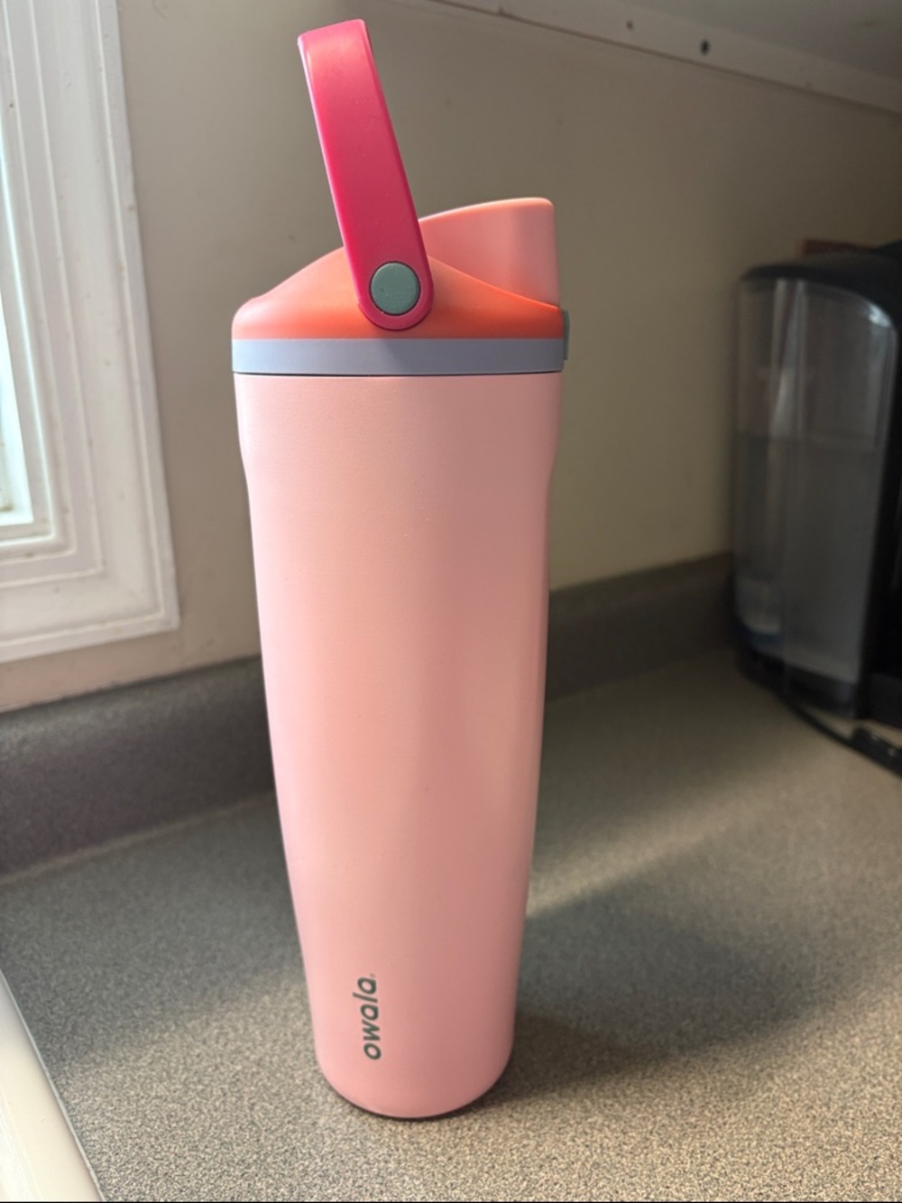 Owala Pink Insulated Water Bottle - Coral Accent